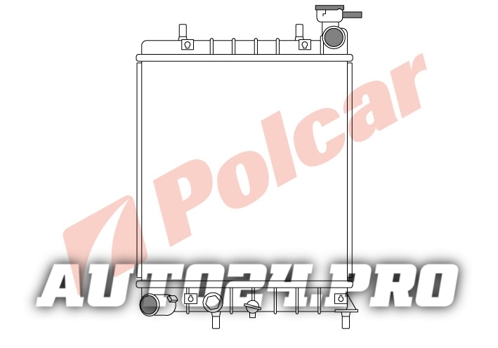 400608-1 ACCENT 0699-  РАДИАТОР 316X335 1.3;1.5;1.6 М +/-С ТАГАЗ  HY2903