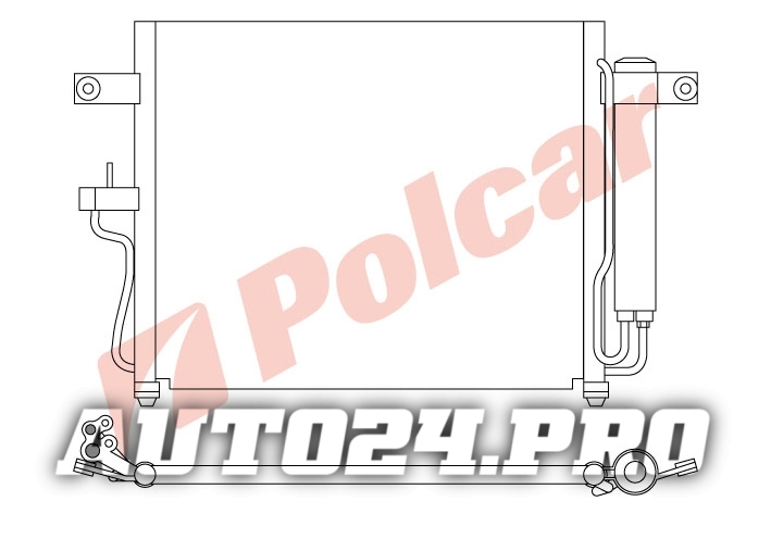 4007K8C2 ACCENT(SEDA/HB)00- РАДИАТОР КОНДИЦИОНЕРА 610X355X18
