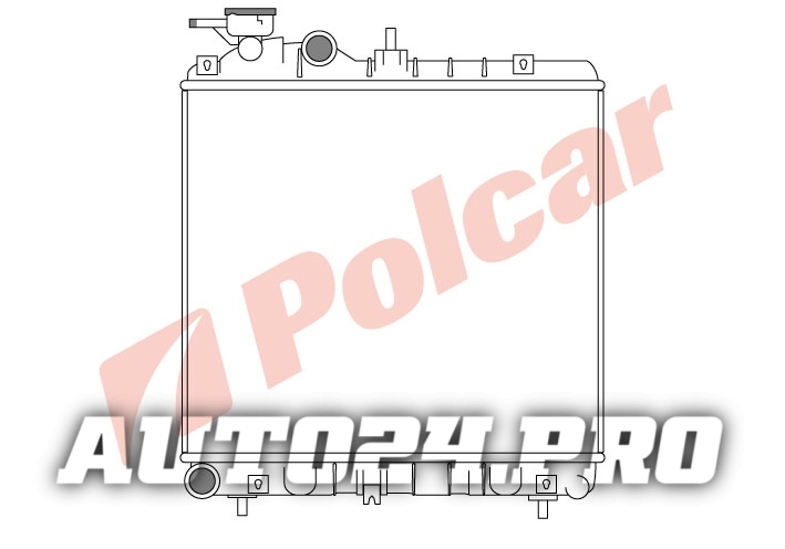 404008 РАДИАТОР 355 x 412 x 22 mm 1.0 i 12V