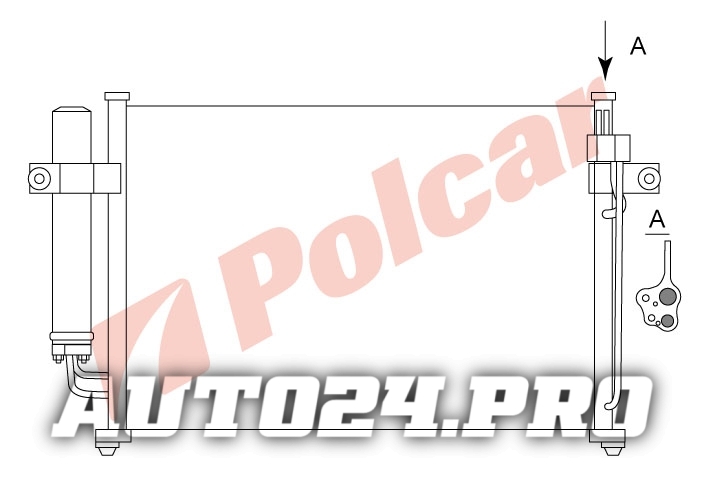 4042K8C2 GETZ 02- РАДИАТОР КОНДИЦИОНЕРА