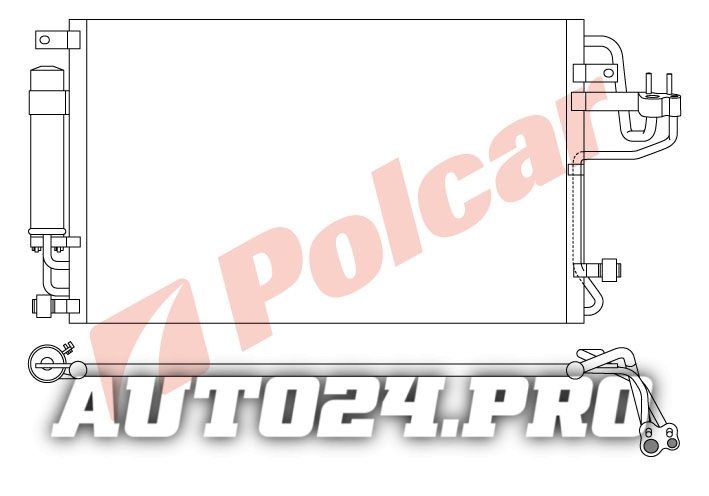 4047K8C1 TUCSON/SPORTAGE 04- РАДИАТОР КОНДИЦИОНЕРА   HY5156