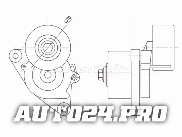 Натяжитель приводного ремня NISSAN NAVARA/PATHFINDER 2,5D 04-