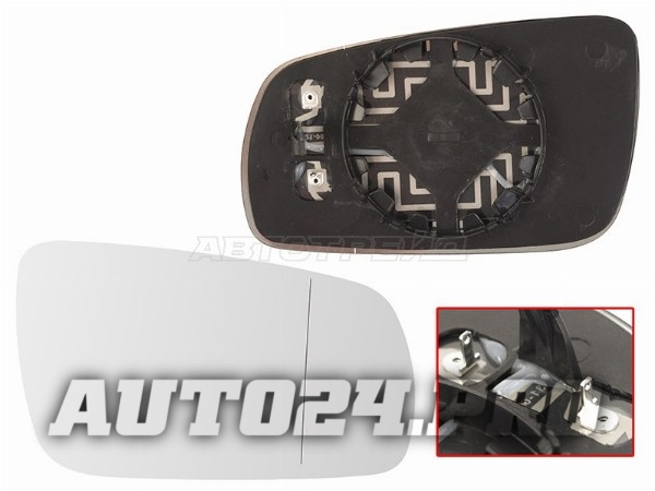 Полотно зеркала VW PASSAT B5 97-03/BORA 98-05/GOLF 97-05 RH асферическое с обогревом