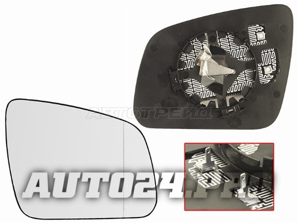 Полотно зеркала MERCEDES W204 06-11 RH асферическое с обогревом