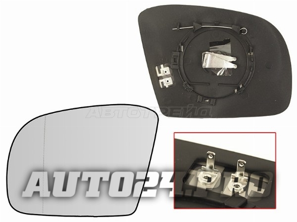 Полотно зеркала MERCEDES MERCEDES M W164 05-08/R W251 06-10 LH асферическое с обогревом
