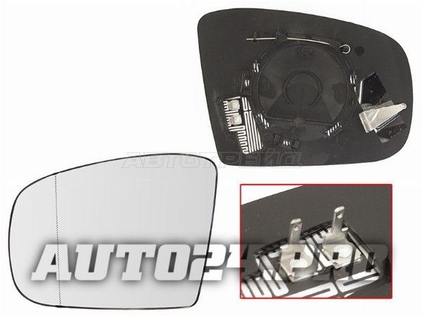 Полотно зеркала MERCEDES GL X164 06-08/GLK X204 08-10/M W163 01-05 LH асферическое с обогревом
