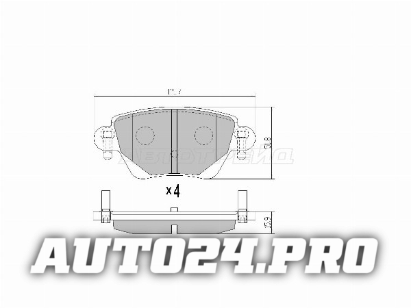 Колодки тормозные зад FORD MONDEO 00-07