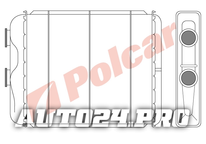 5508N82X РАДИАТОР ПЕЧКИ 210 x 185 x 26 mm