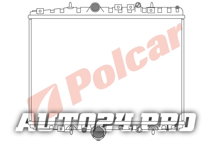 233208-6 C5/406 99- РАДИАТОР ОСНОВНОЙ 378 x 555  1.8;2.0B A  +C