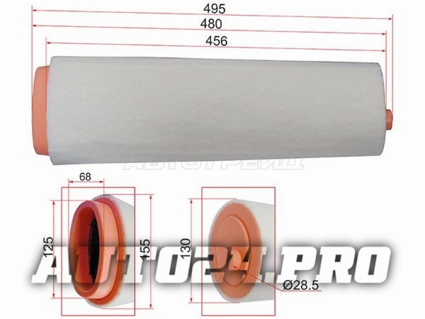 Фильтр воздушный BMW X3 E83 03-10/X5 E53 00-06/ X5 E70 07-14/X6 E71 08-/RANGE ROVER 02-06 дизель