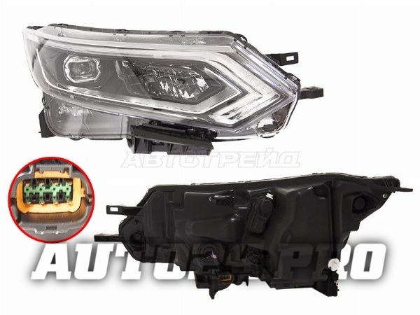 Фара NISSAN QASHQAI 17-22 RH LED