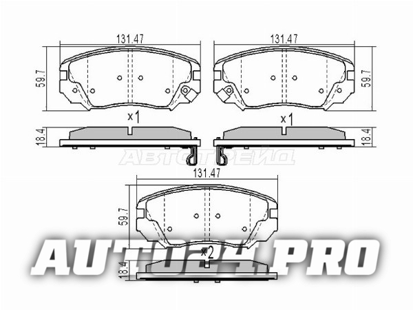 Колодки тормозные перед CHEVROLET CAMARO V 11-/MALIBU V300 12-/OPEL INSIGNIA 08-/SAAB 9-5 10-