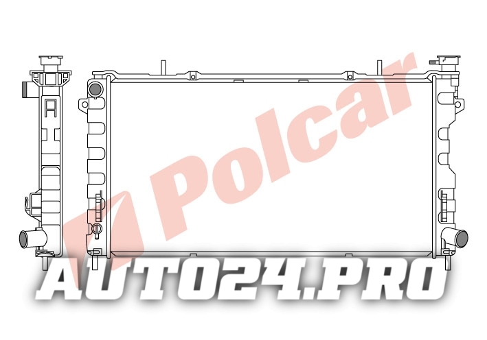 242008-1 DODGE CARAVAN/CH VOYAGER 01- РАДИАТОР 2.4 M/A +/-C   CR2081