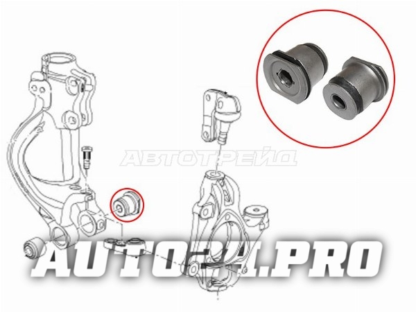 Сайлентблок поворотного кулака задний CHEVROLET CRUZE 09-/OPEL ASTRA 10-15/INSIGNIA 09-