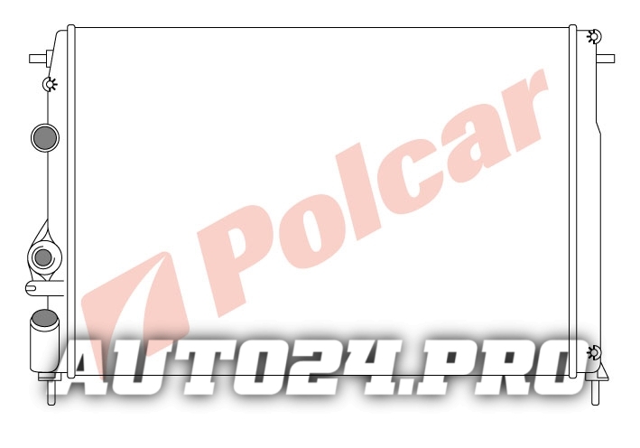 600708A6 РАДИАТОР ОСНОВНОЙ 1.9 dTi  М  585 x 377 x 23 mm