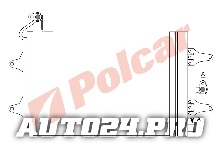 6913K8C1 FABIA/ROOMSTER/POLO  РАДИАТОР КОНДИЦИОНЕРA 510X360  SA5007