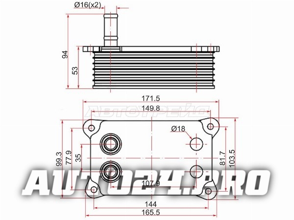 Радиатор масляный FORD MONDEO III 00-07/JAGUAR X-TYPE 00-