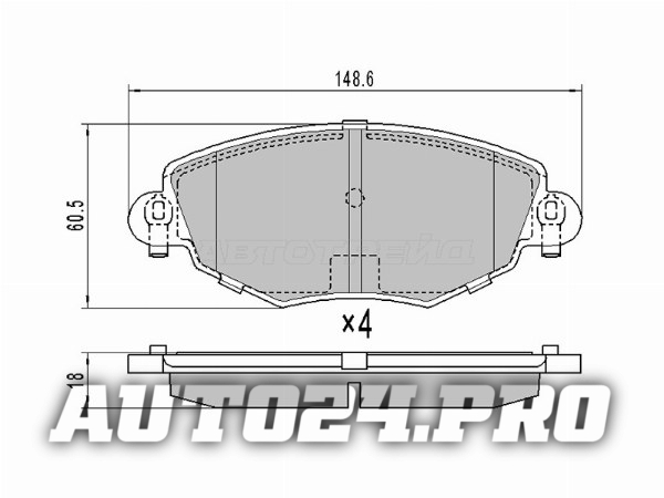 Колодки тормозные перед FORD TRANSIT 02-06/MONDEO 00-07