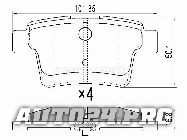 Колодки тормозные зад FORD MONDEO III 00-07