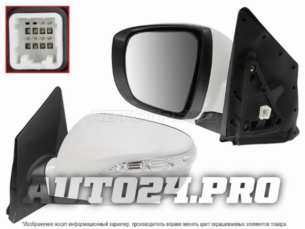 Зеркало HYUNDAI TUCSON/IX35 10-15 LH рег-ка, обогрев, поворот, 6 конт