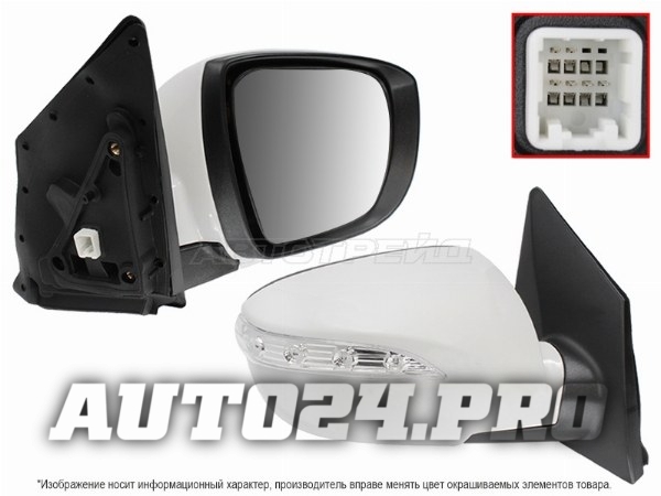 Зеркало HYUNDAI TUCSON/IX35 10-15 RH рег-ка, обогрев, поворот, 6 конт