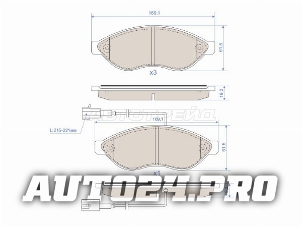 Колодки тормозные перед PEUGEOT BOXER 06-/FIAT DUCATO/CITROEN JUMPER 06-(R15)
