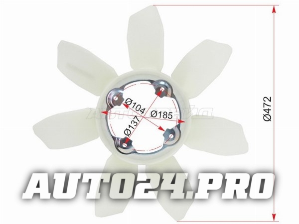 Крыльчатка вентилятора TOYOTA LAND CRUISER PRADO 120 /SURF/FJ CRUISER 5VZ/1GR/3RZ/2TR 02-/PRADO 150