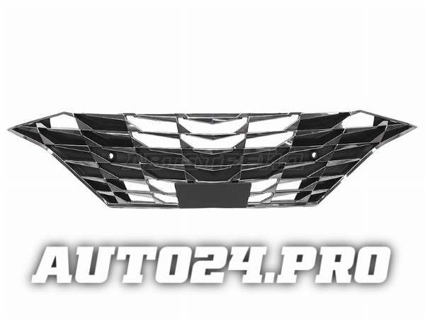 Решетка радиатора HYUNDAI ELANTRA 20- тёмный хром, под сонары