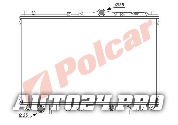 521008-3 СARISMA/VOLVO 95-  РАДИАТОР 655X400 1.9D М +/-C БЕЗ ЗАЛИВНОЙ ГОРЛОВИНЫ