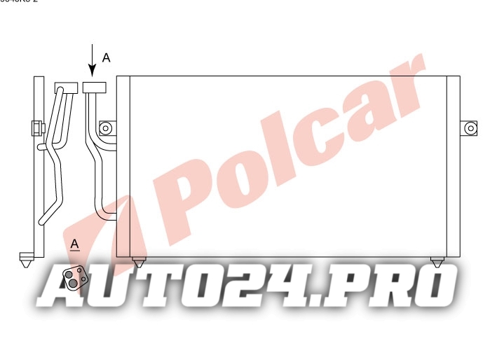 9040K8C2 S40/V40 96-03 РАДИАТОР КОНДИЦИОНЕРА 660X350X20