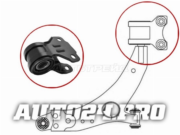 Сайлентблок RR переднего нижнего рычага FORD FOCUS III/C-MAX II 2010- LH=RH