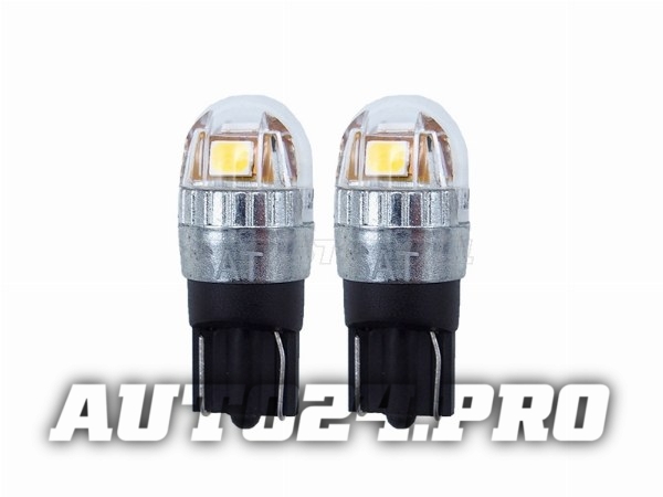 Лампа дополнительного освещения 12V W5W 1W/120LM Canbus LED 6000-6500K, белая (Комплект 2 шт.)