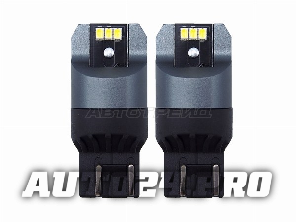 Лампа дополнительного освещения 12V W21/5W 3W/0.5W/330LM Canbus LED (Комплект 2 шт.)