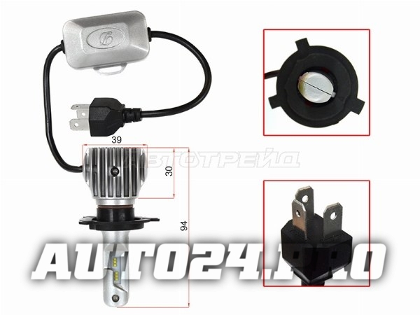 Комплект светодиодных ламп H4 20W/3600LM LED