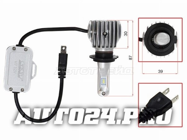 Комплект светодиодных ламп H7 20W/1800LM Canbus LED