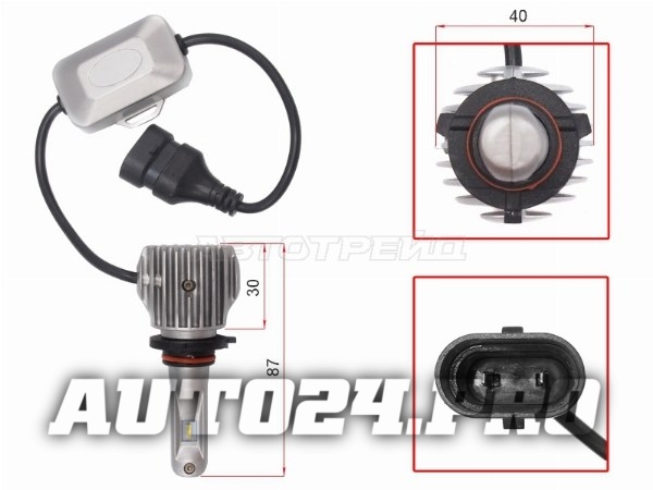 Комплект светодиодных ламп HB3(9005) 20W/1800LM Canbus LED
