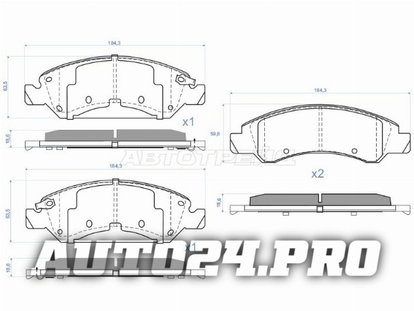 Колодки тормозные перед CADILLAC ESCALADE 06-/CHEVROLET TAHOE 06-