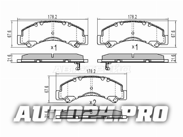 Колодки тормозные перед MAZDA TITAN 04-/TOYOTA DYNA TR#5##/TR#3##/XZU###