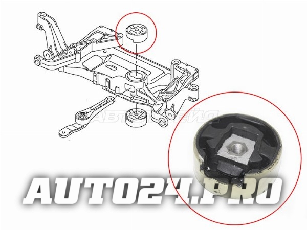 Сайлентблок подрамника верхний VW JETTA 05-16/GOLF 03-/PASSAT 05-15/TIGUAN 07-/SKODA YETI 10-/OCTAVI