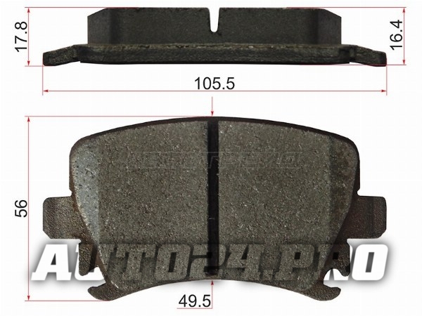 Колодки тормозные зад VAG A3/S3 04-13/OCTAVIA 04-13/SUPERB 08-15/YETI 10-13/HAVAL F7/Fx7