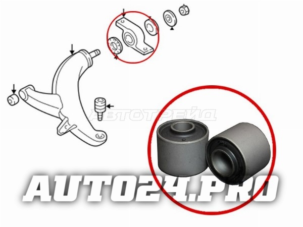 Сайлентблок переднего рычага задний (без обоймы)  SUBARU IMPREZA/LEGACY 92-03
