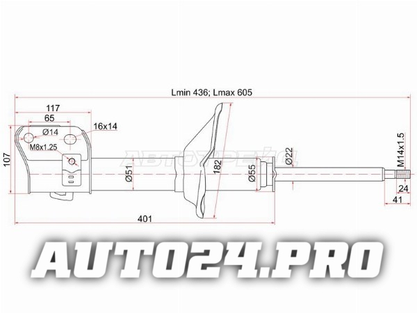 Стойка передняя SUBARU FORESTER 97-02  RH