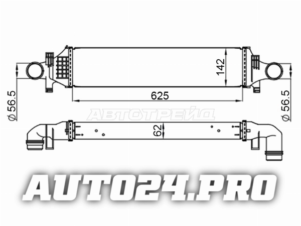 Интеркулер A-CLASS W176 12-18/B-CLASS W246 11-18/CLA-CLASS 13-19/GLA-CLASS 13-19