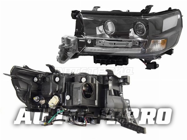 Фара TOYOTA LAND CRUISER 200 15-21 LH LED EXECUTIVE BLACK/WHITE