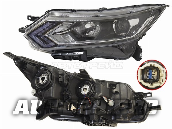 Фара NISSAN QASHQAI 17-22 LH галоген, LED