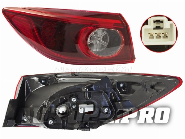 Фонарь задний MAZDA 3/AXELA 16-19 LH LED 4D