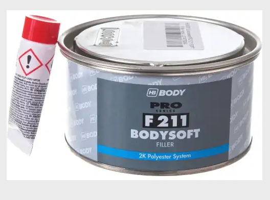 BODY 2112300050 шпатлевка светло-желтая 380г PRO F211 SOFT полиэфирная среднезернистая
