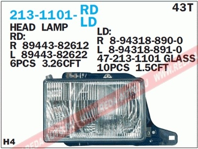 213-1101R-LD TROOPER 87-92 ФАРА R