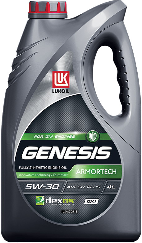 LUKOIL 3173877 Масло моторное синтетическое Genesis Armortech DX1 5W30 SP, GF-6A 4л