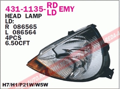 431-1135R-LDEMY KA 0996-  ФАРА ПЕРЕДНЯЯ ПРАВАЯ  431-1135R-LDEMY